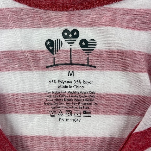 Daniel Gonzales Womens Tank Top Red Striped Medium - Picture 3 of 6